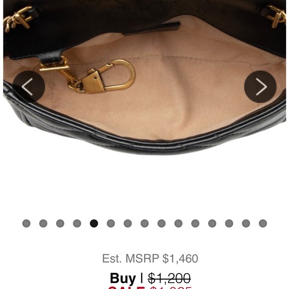 Gucci Black GG Marmont mini shoulder bag - Picture 6 of 10